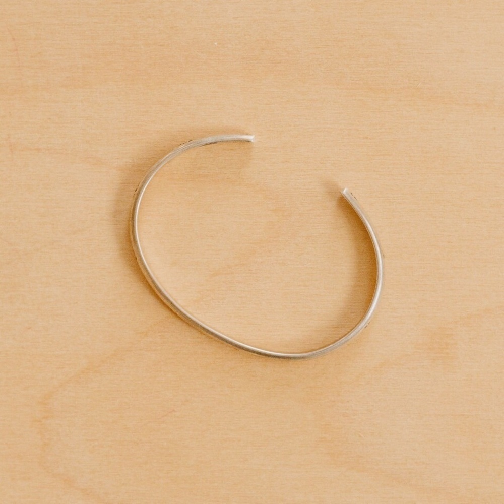 Artesian Metal Patterned Thin Cuff Bracelet - image 4